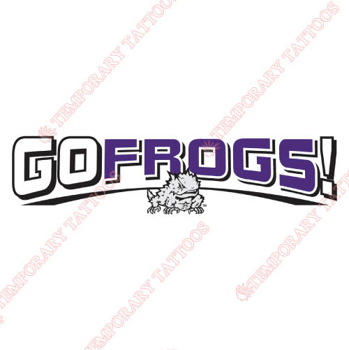 TCU Horned Frogs Customize Temporary Tattoos Stickers NO.6424